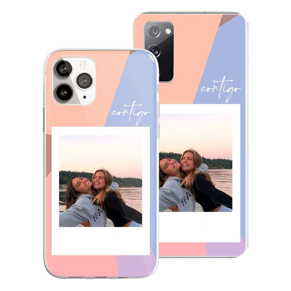 Capa Personalizada - Foto Kodak Com Fundo Geométrico