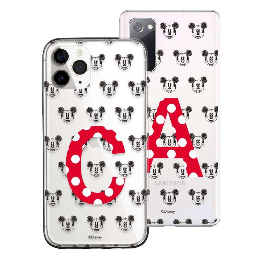 Capa Telemóvel Personalizada Disney com tus Iniciais Design Mickey - Licença Oficial de Disney