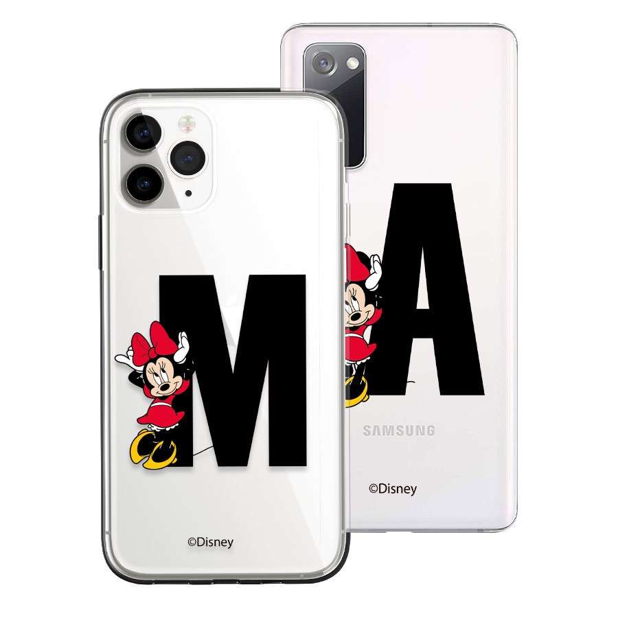 Capa Telemóvel Personalizada Disney com tus Iniciais Minnie Vestido Rojo - Licença Oficial de Disney