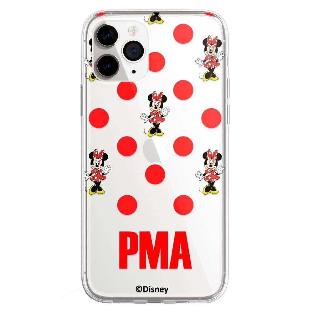 Capa Telemóvel Personalizada Disney com tu Nombre Minnie Lunares - Licença Oficial de Disney