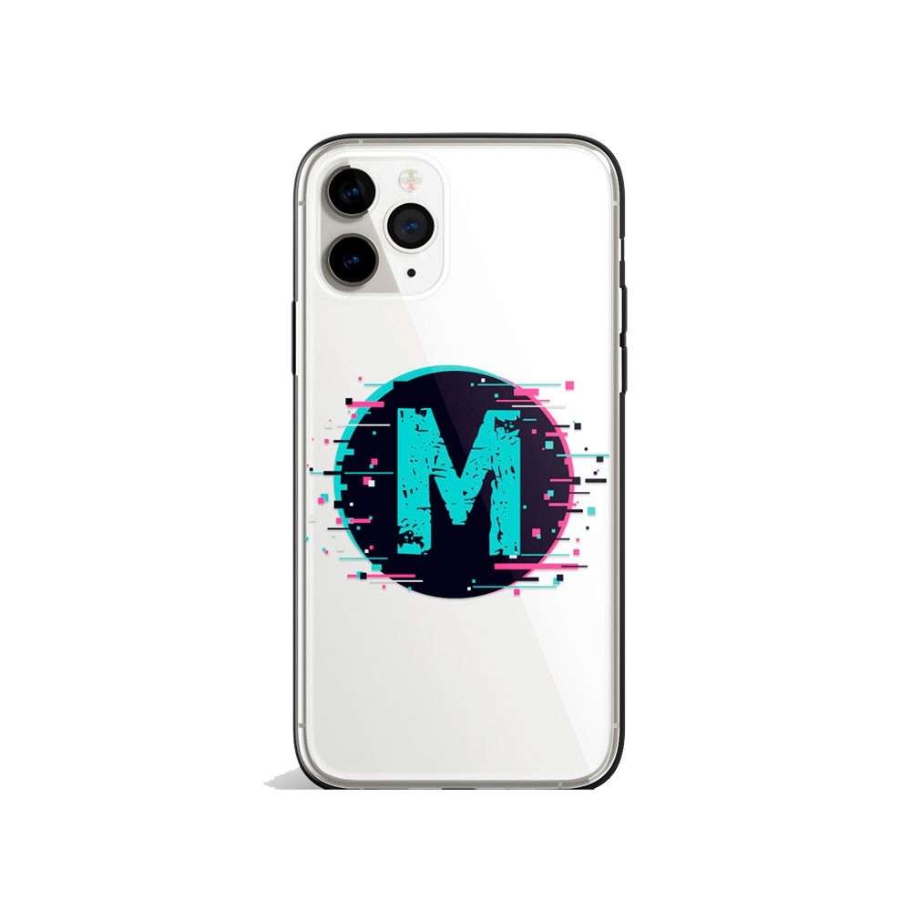 Capa Telemóvel com Iniciais Personalizada - Círculo de Neón