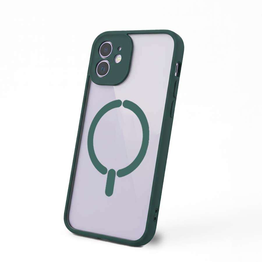 Capa Bumper Compatível com MagSafe com Protetor de Câmara para iPhone 11