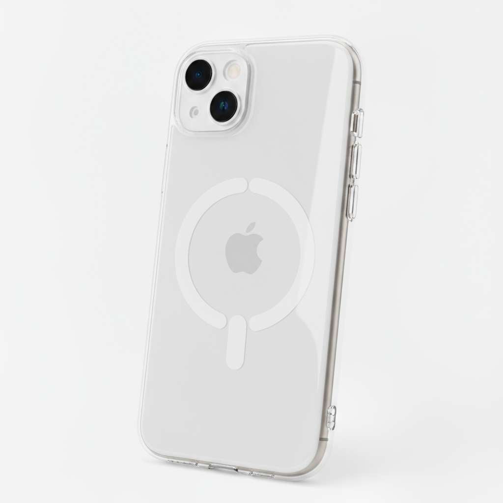 Capa Transparente Logo Compatível com MagSafe para iPhone 15