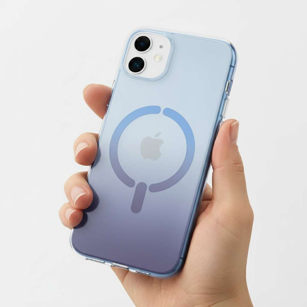 Capa Antiyellow Gradiente Compatível com MagSafe para iPhone 12