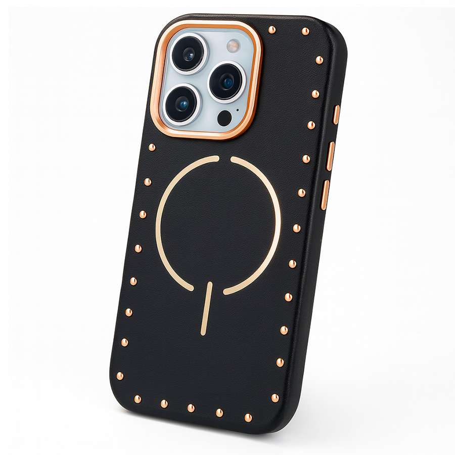 Capa Tachas Compatível com MagSafe para iPhone 15 Pro Max