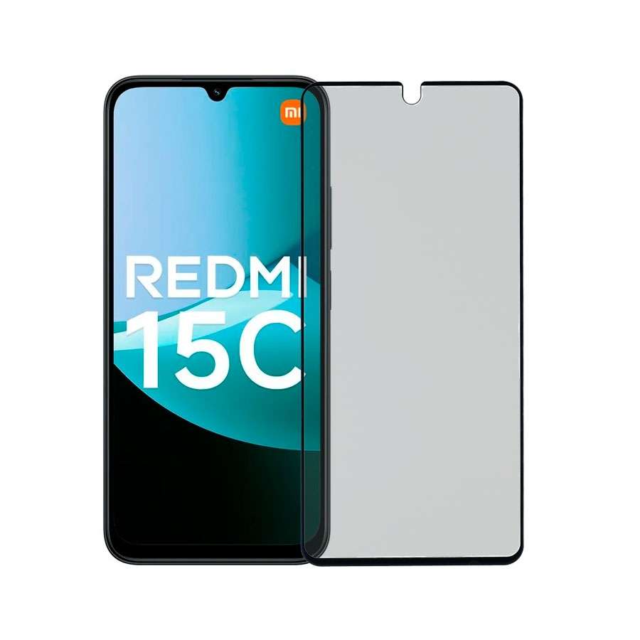 Vidro Temperado Inquebrável Antiespião para Xiaomi Redmi 15C