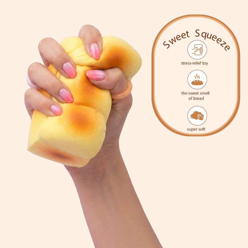 Squishy con olor a pan detalle textura blandita
