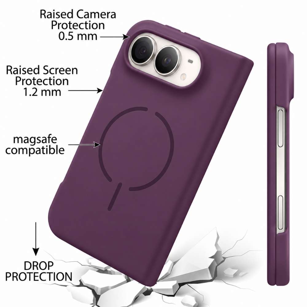Funda Ultra Suave compatible con MagSafe para iPhone Duo en color Dark cherry, vista 4 de 5