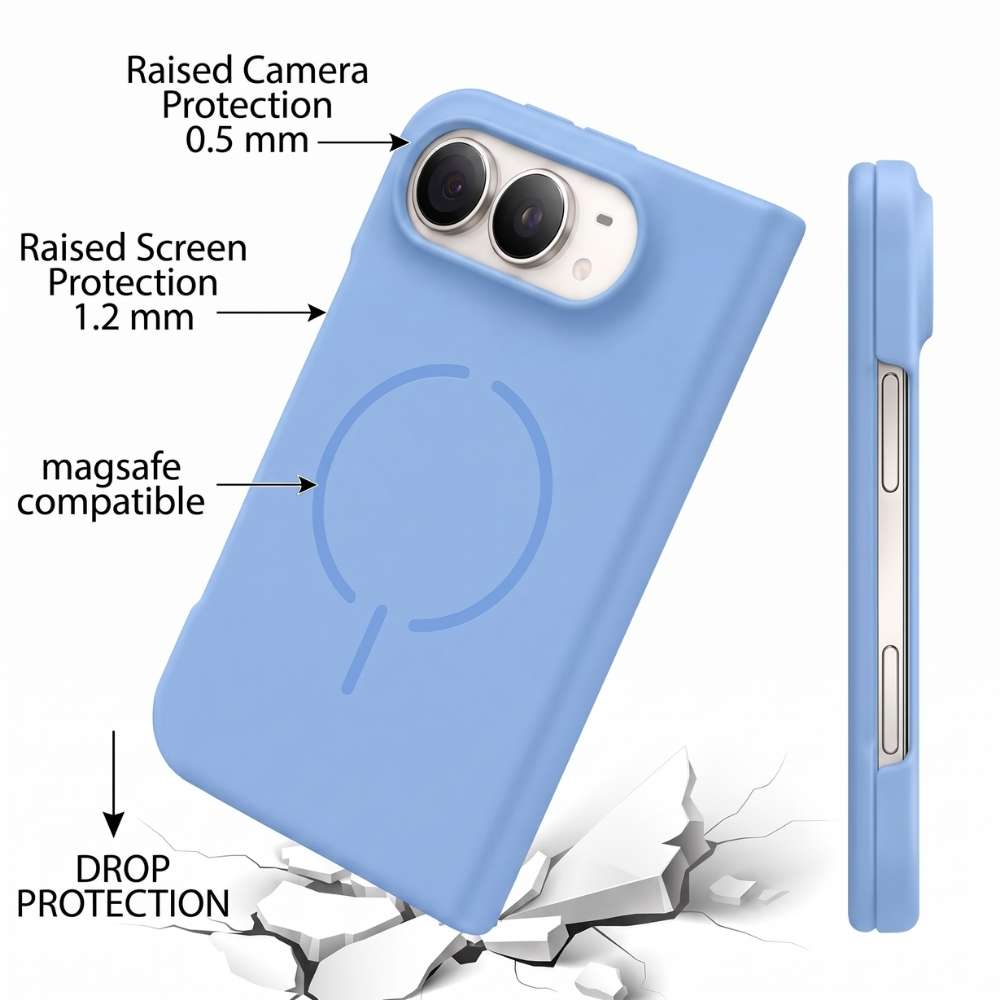 Funda Ultra Suave compatible con MagSafe para iPhone Duo en color Sky blue, vista 5 de 5