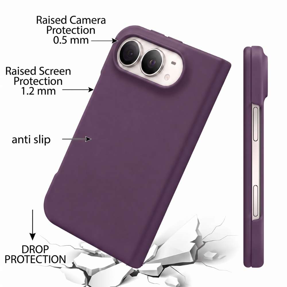 Funda Ultra Suave de microfibra para iPhone Duo en color Dark cherry, vista 5 de 5