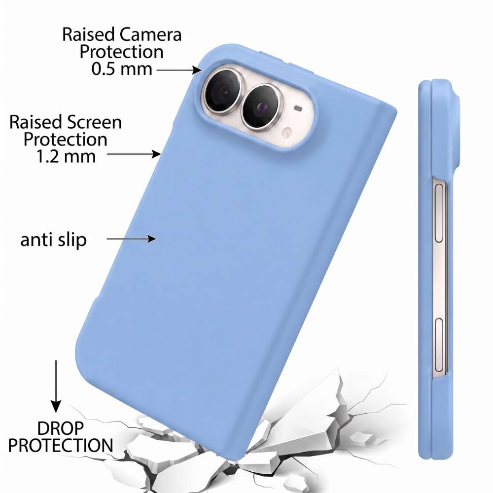 Funda Ultra Suave de microfibra para iPhone Duo en color Sky blue, vista 5 de 5