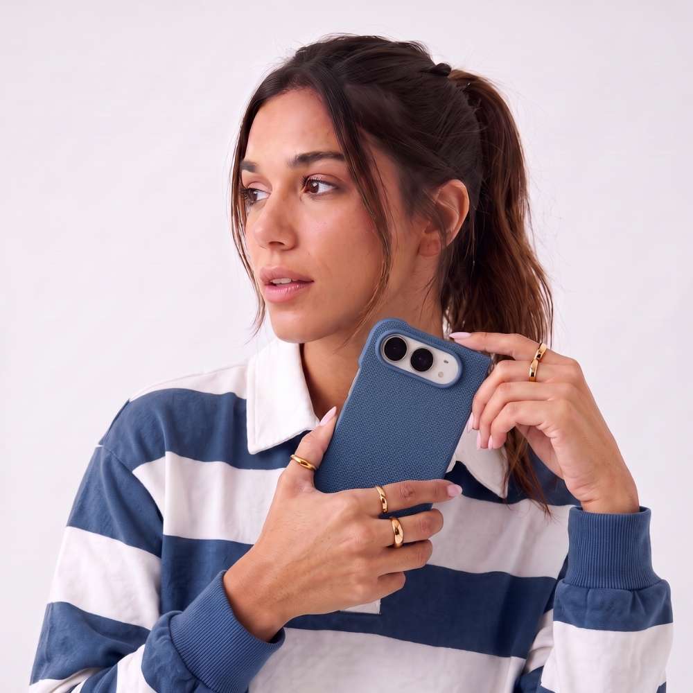 Funda Trenzada Magbattery para iPhone Duo en color Azul oscuro, vista 2 de 5