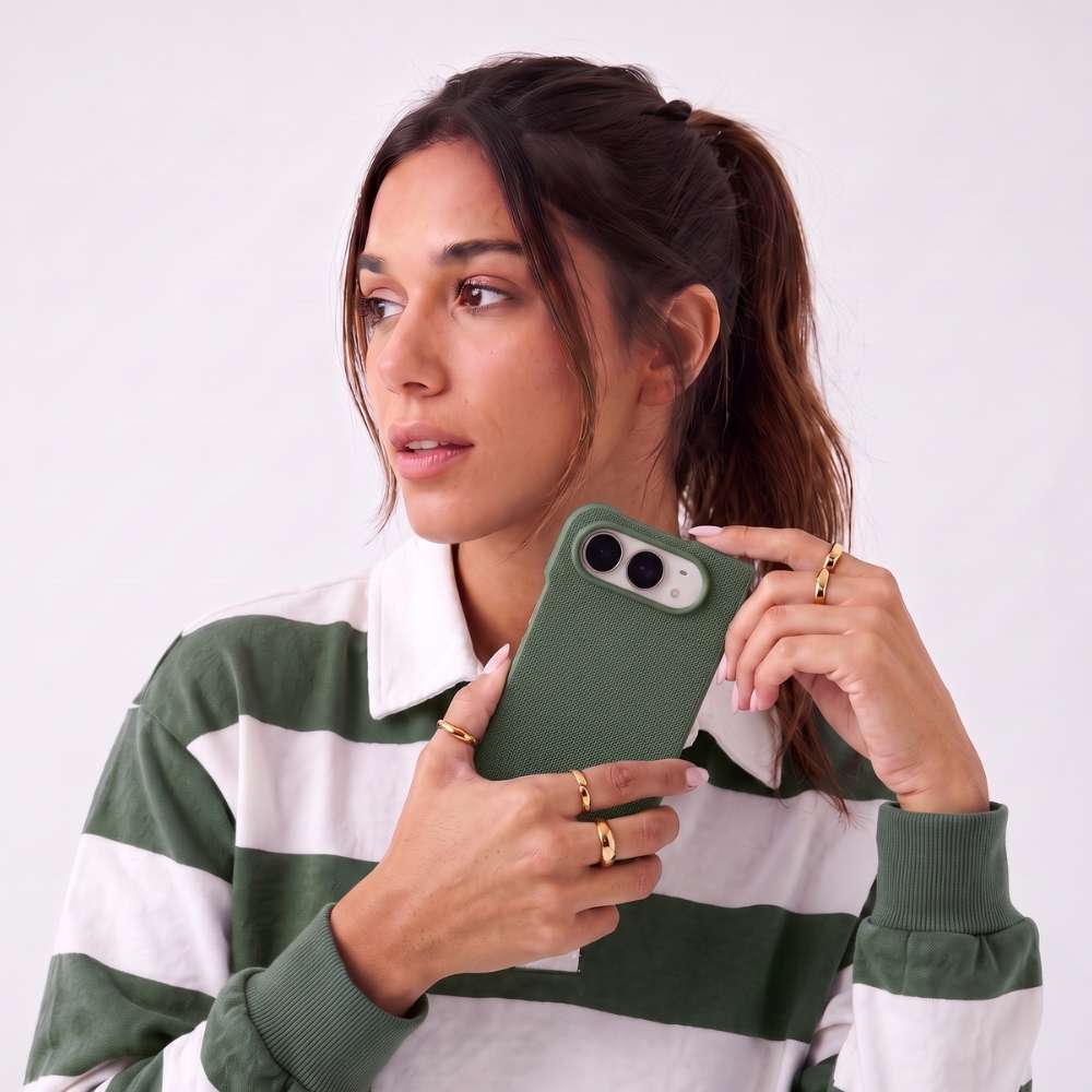 Funda Trenzada Magbattery para iPhone Duo en color Verde, vista 2 de 5