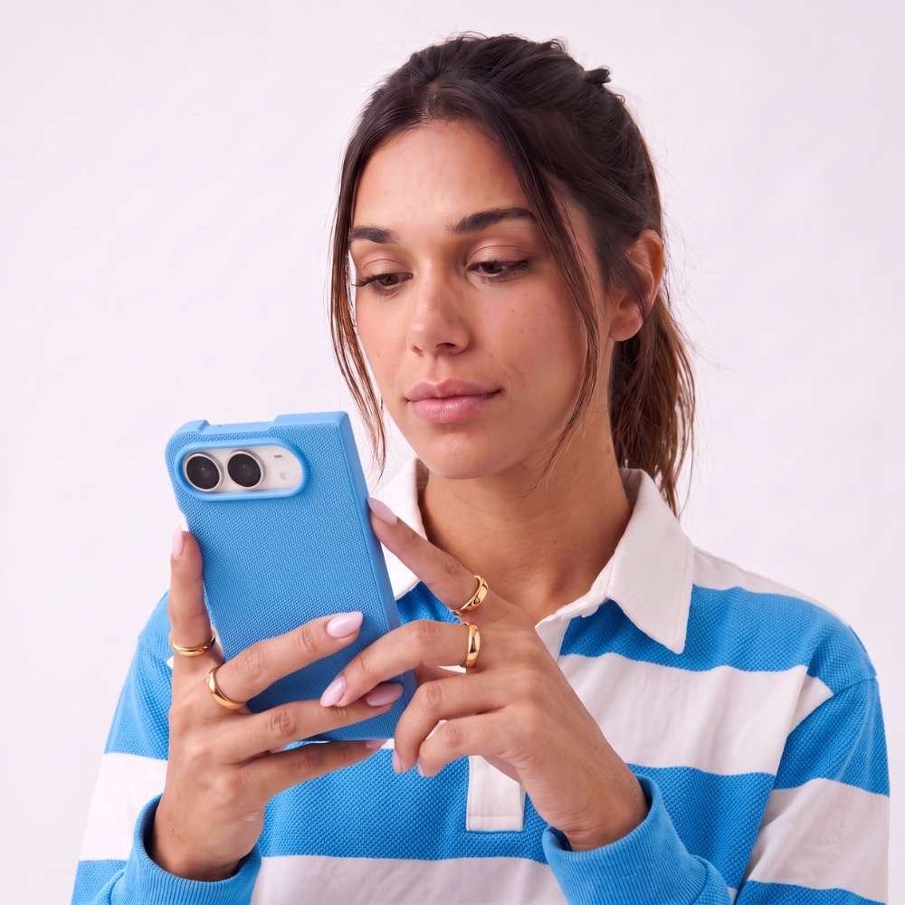 Funda Trenzada Magbattery para iPhone Duo en color Sky blue, vista 3 de 4