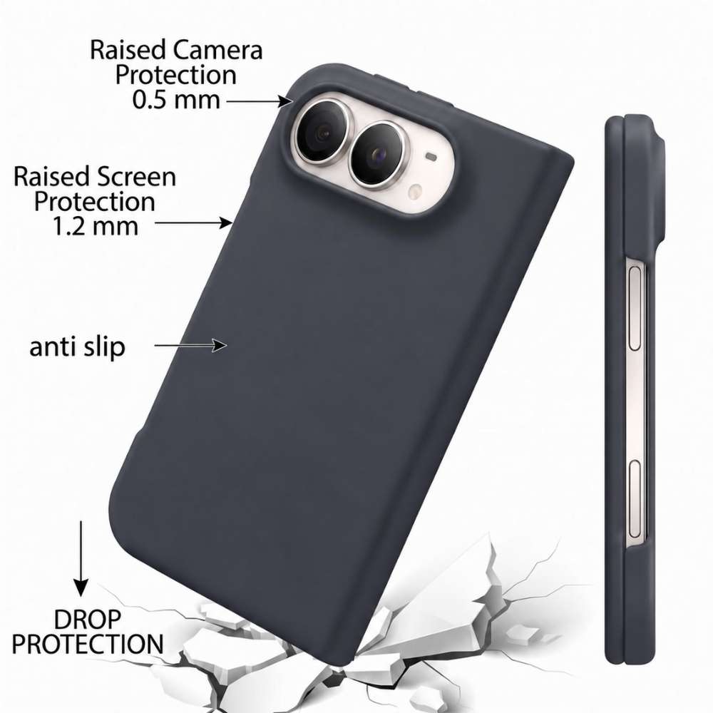 Funda Ultra Suave de microfibra para iPhone Duo en color Negro, vista 5 de 5