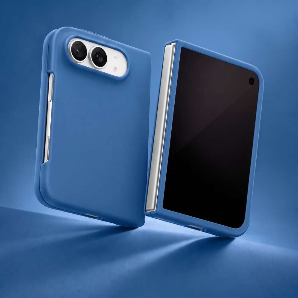 Funda Ultra Suave de microfibra para iPhone Duo en color Azul oscuro, vista 4 de 5