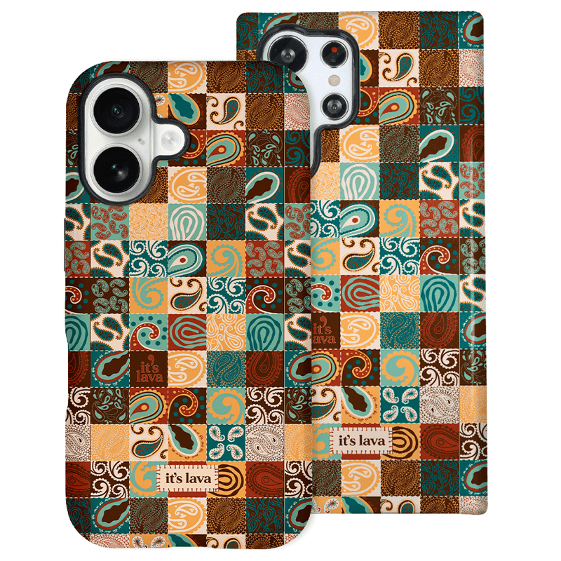 Funda antigolpes It's Lava Bandana Brown - Vista sin fondo diseño marrón