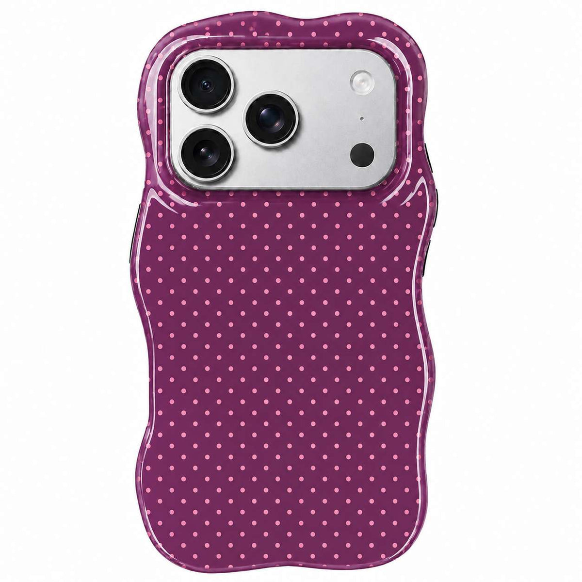 Capa Tough - Burgundy Wave Dots