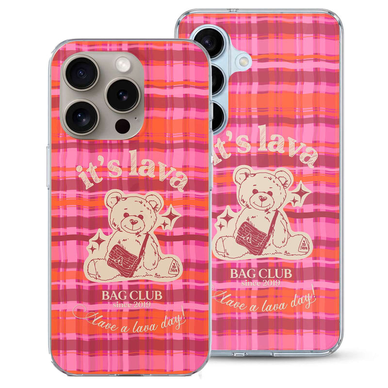 Funda It's Lava Pink Picnic - Vista sin fondo detalle estampado rosa