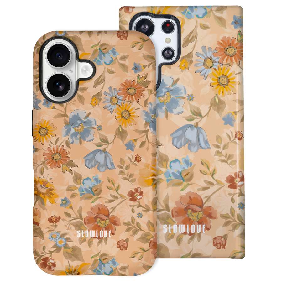 Funda Tough Slowlove Floral Vintage con estampado floral vintage retro - Vista lateral