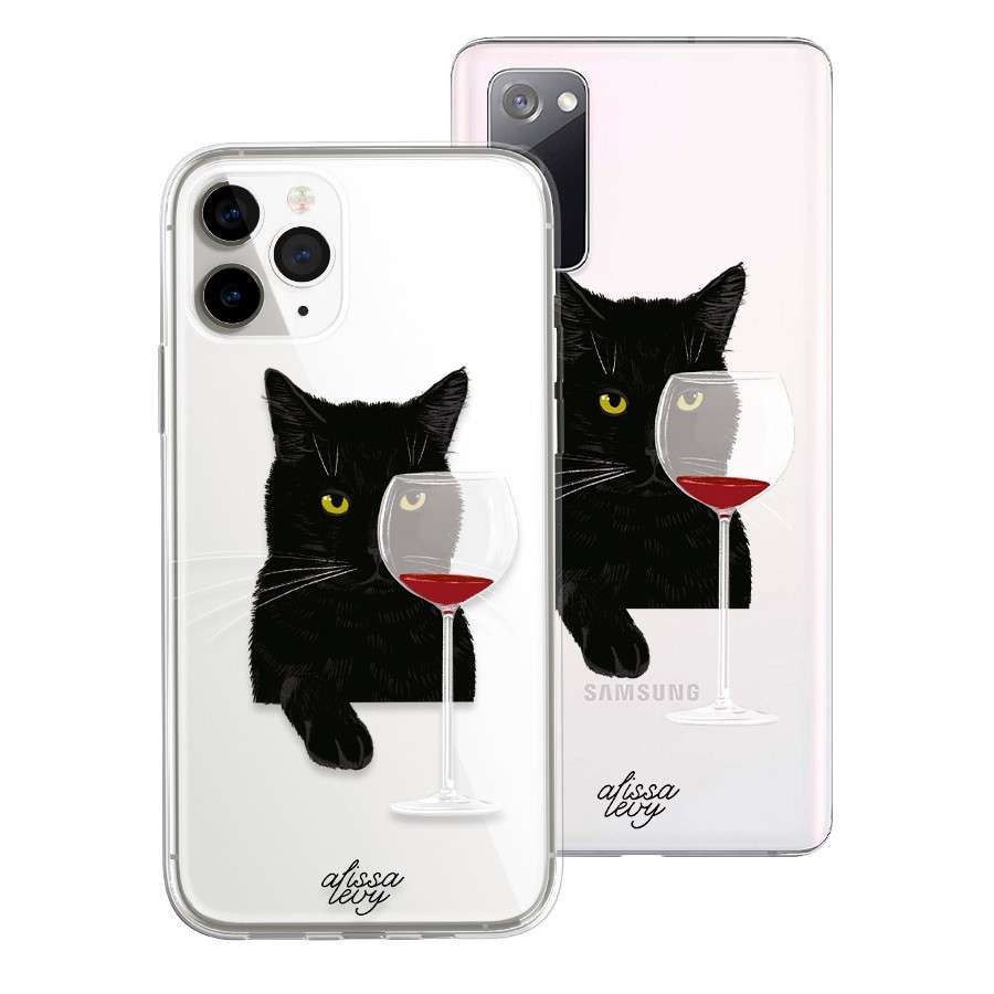 Capa Oficial Levys Friends - Gato com copa de vino