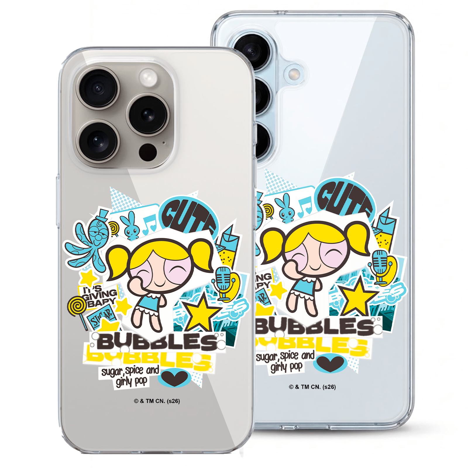 Funda Oficial Las Supernenas Burbuja (Bubbles) Pack - Mockup en móvil