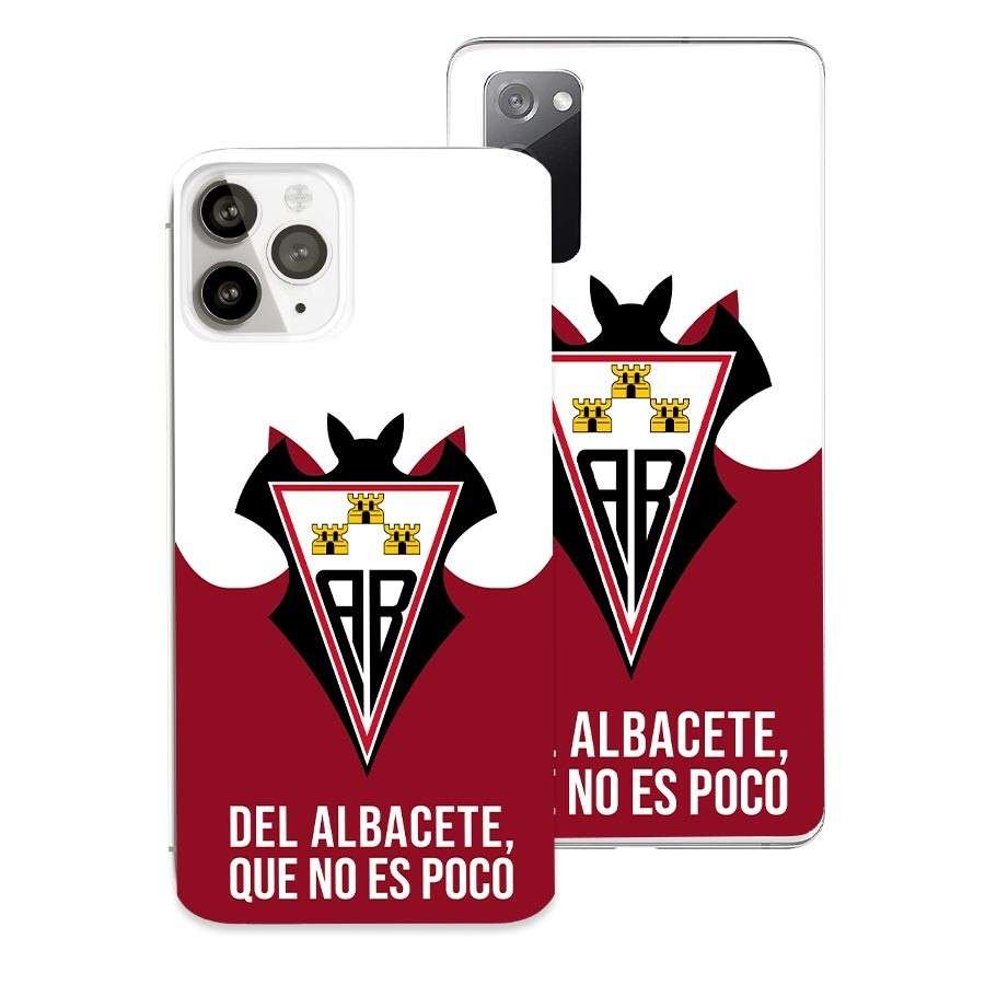 Capa Oficial Albacete -  Escudo Fundo Blanco e Rojo