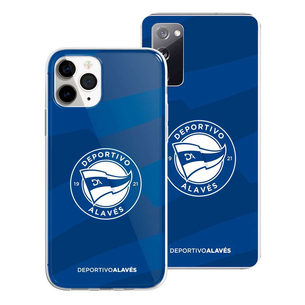 Capa Oficial Desportivo Alavés - Escudo Com Fundo Rayas Azules